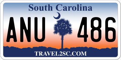 SC license plate ANU486