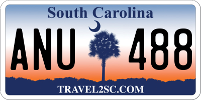 SC license plate ANU488