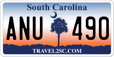 SC license plate ANU490
