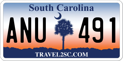 SC license plate ANU491
