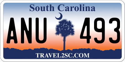 SC license plate ANU493