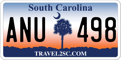 SC license plate ANU498