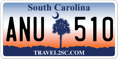 SC license plate ANU510