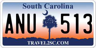 SC license plate ANU513