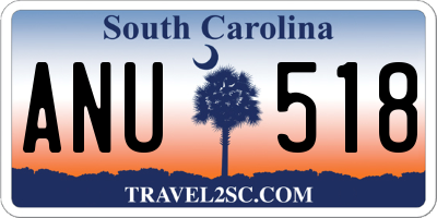 SC license plate ANU518