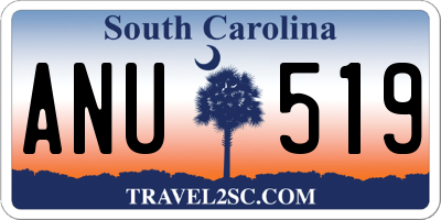 SC license plate ANU519