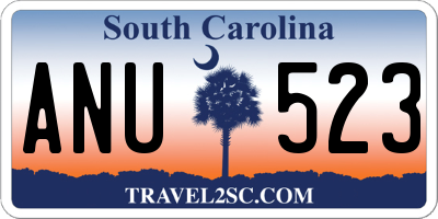 SC license plate ANU523