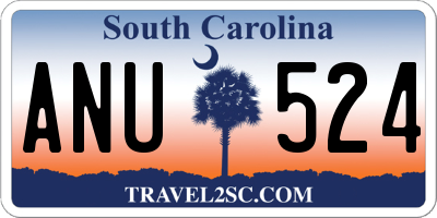 SC license plate ANU524
