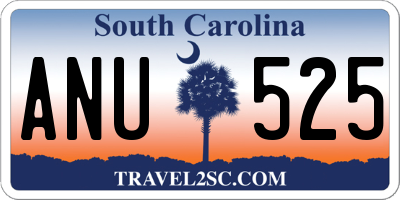 SC license plate ANU525