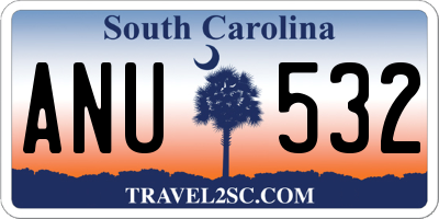 SC license plate ANU532