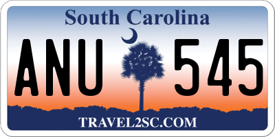 SC license plate ANU545