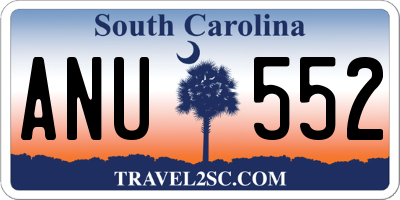 SC license plate ANU552