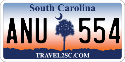 SC license plate ANU554