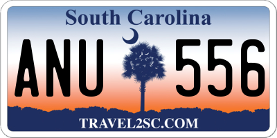SC license plate ANU556