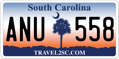SC license plate ANU558