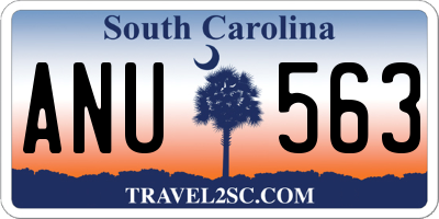 SC license plate ANU563