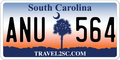 SC license plate ANU564