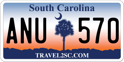 SC license plate ANU570