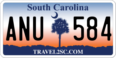 SC license plate ANU584