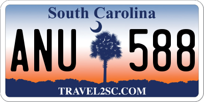 SC license plate ANU588
