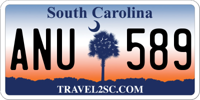 SC license plate ANU589