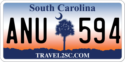 SC license plate ANU594