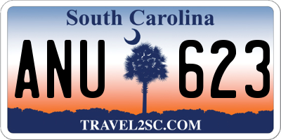 SC license plate ANU623