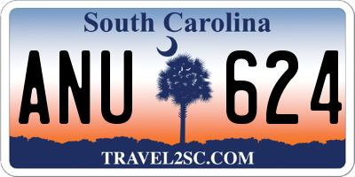 SC license plate ANU624