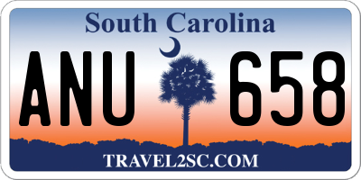 SC license plate ANU658