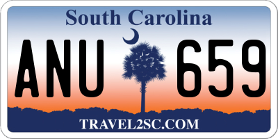 SC license plate ANU659