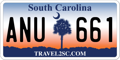 SC license plate ANU661