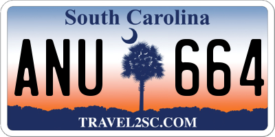 SC license plate ANU664