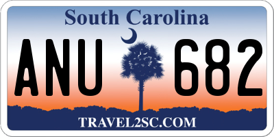 SC license plate ANU682