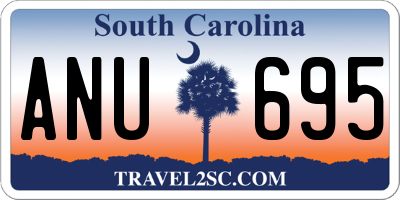 SC license plate ANU695