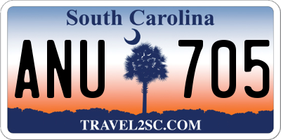 SC license plate ANU705