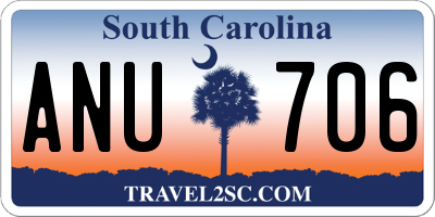 SC license plate ANU706