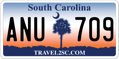 SC license plate ANU709
