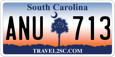 SC license plate ANU713