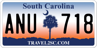 SC license plate ANU718