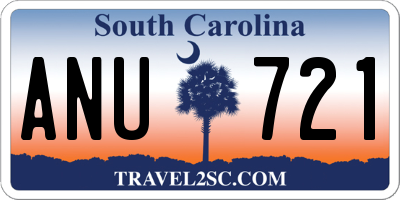 SC license plate ANU721