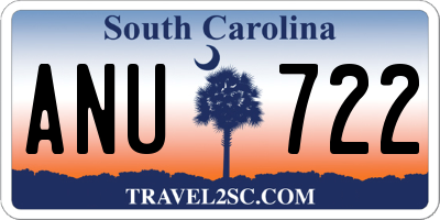 SC license plate ANU722