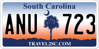 SC license plate ANU723
