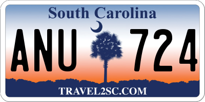 SC license plate ANU724