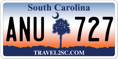 SC license plate ANU727