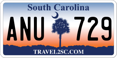 SC license plate ANU729