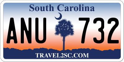SC license plate ANU732