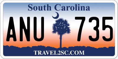 SC license plate ANU735