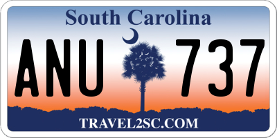 SC license plate ANU737
