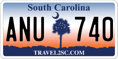 SC license plate ANU740