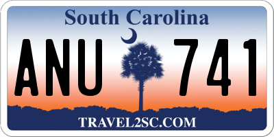 SC license plate ANU741